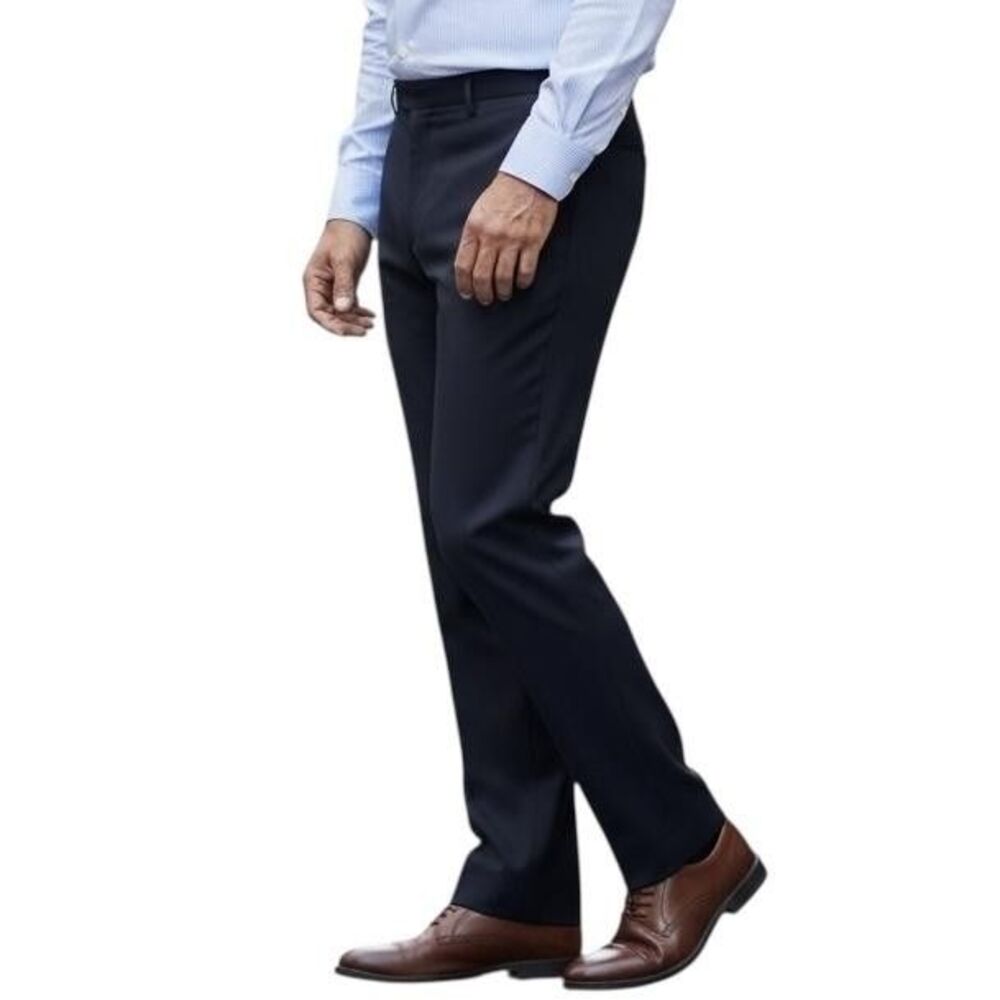 Hugo Boss Dress Pants Men's 40R Black Virgin Wool Blend Made in USA Flat Front